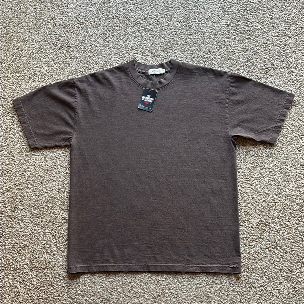 NWT The Marathon Clothing Grayish Brown Short Sleeve Cotton T-Shirt MIUSA L